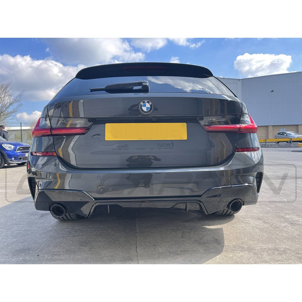 BMW G20/G21 3 Series 2019-2022 Pre LCI Gloss Black Round Exhaust Diffuser - view 2
