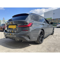 BMW G20/G21 3 Series 2019-2022 Pre LCI Gloss Black Round Exhaust Diffuser - view 3