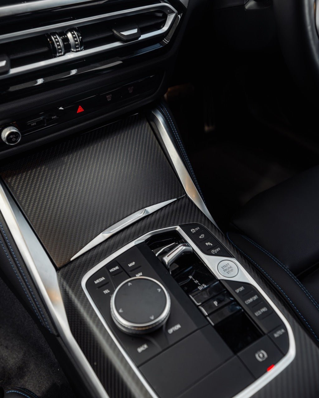 BMW 2 Series & M240i G42 iDrive 8 Pre-Preg Carbon Fibre Centre Console Trim Set by FORM | Forge Automotive
