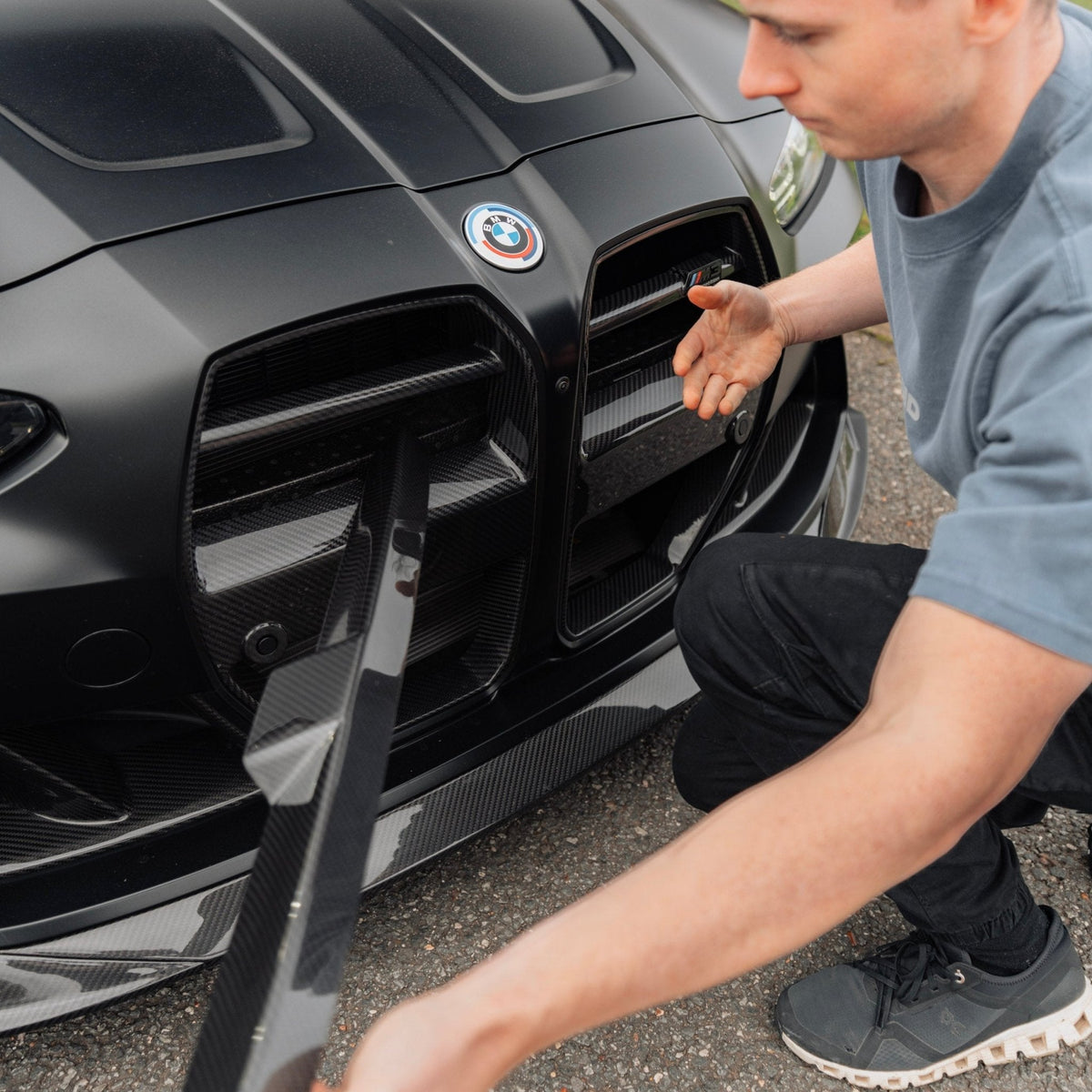 BMW M3 G80 G81 & M4 G82 G83 Pre-Preg Carbon Fibre PR-1 Crash Bar Cover by TREVORA (2021 on) | Forge Automotive