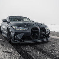 BMW G80 G81 M3 & G82 G83 M4 Gloss Black E-CSL Style Front Kidney Grilles with ACC by FORM | Forge Automotive