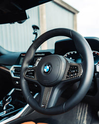 BMW M Sport Pre-Preg Carbon Fibre Steering Wheel Trim by FORM (2018-2024) | Forge Automotive