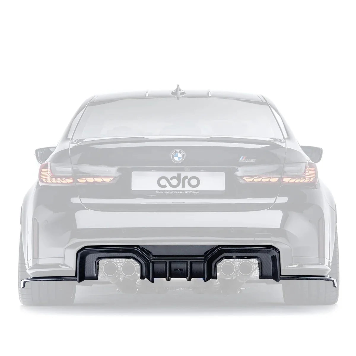 BMW M3 G80 G81 & M4 G82 G83 Dry Carbon Fibre Rear Diffuser by Adro (2021 on) | Forge Automotive
