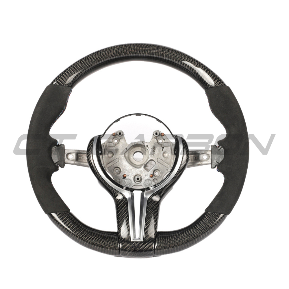BMW Fxx Carbon Fibre & Alcantara Round Custom Steering Wheel - view 2