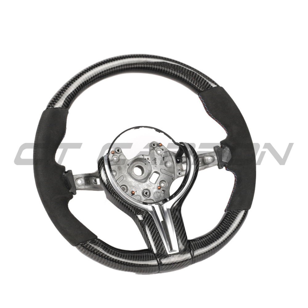 BMW Fxx Carbon Fibre & Alcantara Round Custom Steering Wheel - view 3