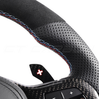 BMW G8X Leather / Alcantara Flat Bottom Custom Steering Wheel - view 5