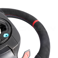 BMW G8X Leather / Alcantara Flat Bottom Custom Steering Wheel - view 6