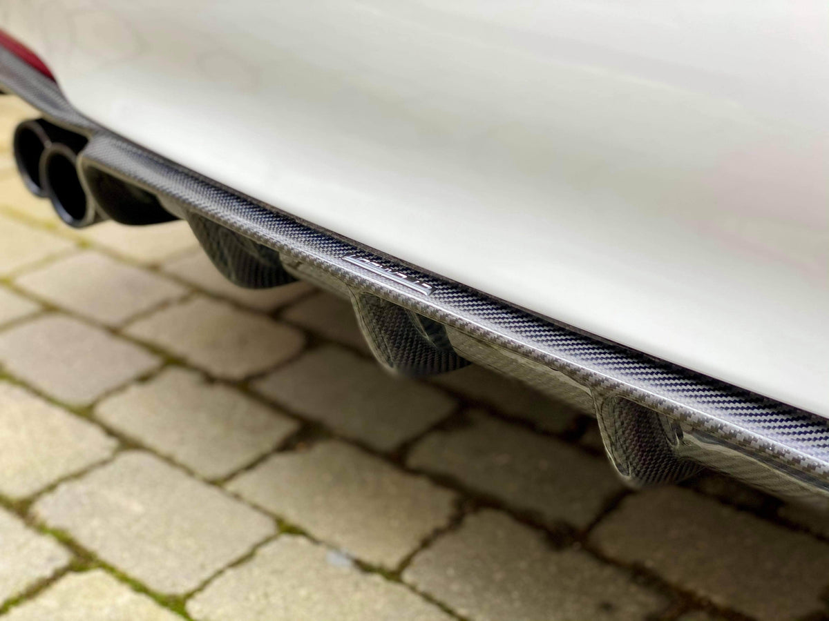 BMW F30/F31 3 Series 2011-2015 Carbon Fibre Diffuser - Twin Exhaust - V1 - view 3