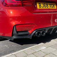 BMW M3 & M4 (F80/F82/F83) 2014-2020 Carbon Fibre Rear Bumper Canards - view 3