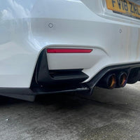 BMW M3 & M4 (F80/F82/F83) 2014-2020 Carbon Fibre Rear Bumper Canards - view 5