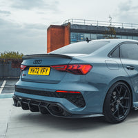 Audi RS3 8Y 2022-2024 Saloon Carbon Fibre Diffuser V1 - CT Design - view 2