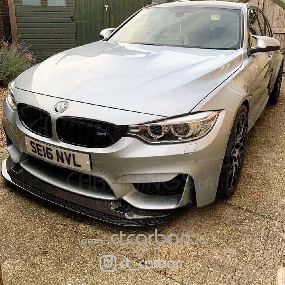 BMW M3/M4 (F80 F82 F83) 2014-2020 Carbon Fibre Splitter - V5 - view 3