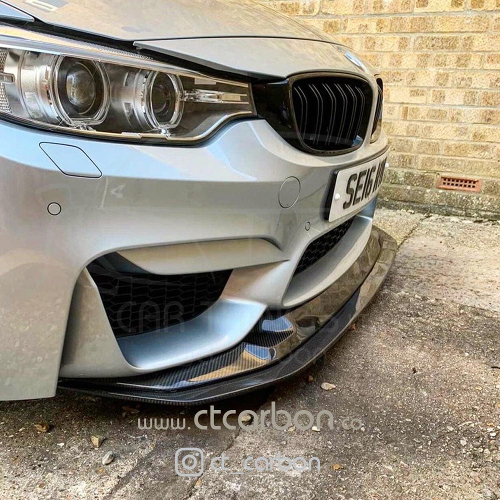 BMW M3/M4 (F80 F82 F83) 2014-2020 Carbon Fibre Splitter - V5 - view 4
