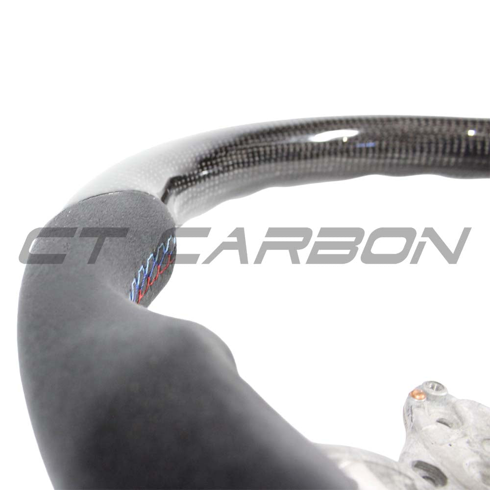 BMW Fxx Carbon Fibre / Alcantara Flat Bottom Steering Wheel - view 2