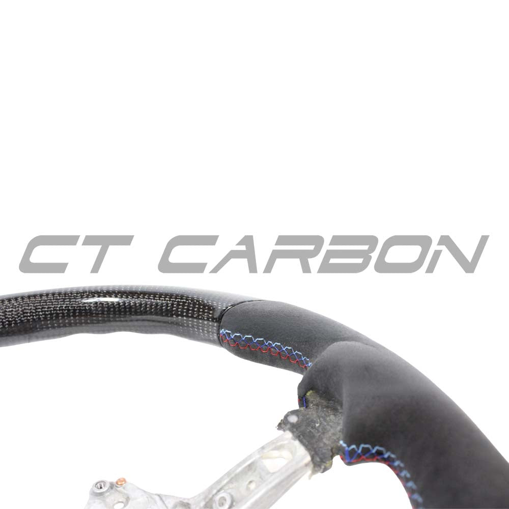 BMW Fxx Carbon Fibre / Alcantara Flat Bottom Steering Wheel - view 5
