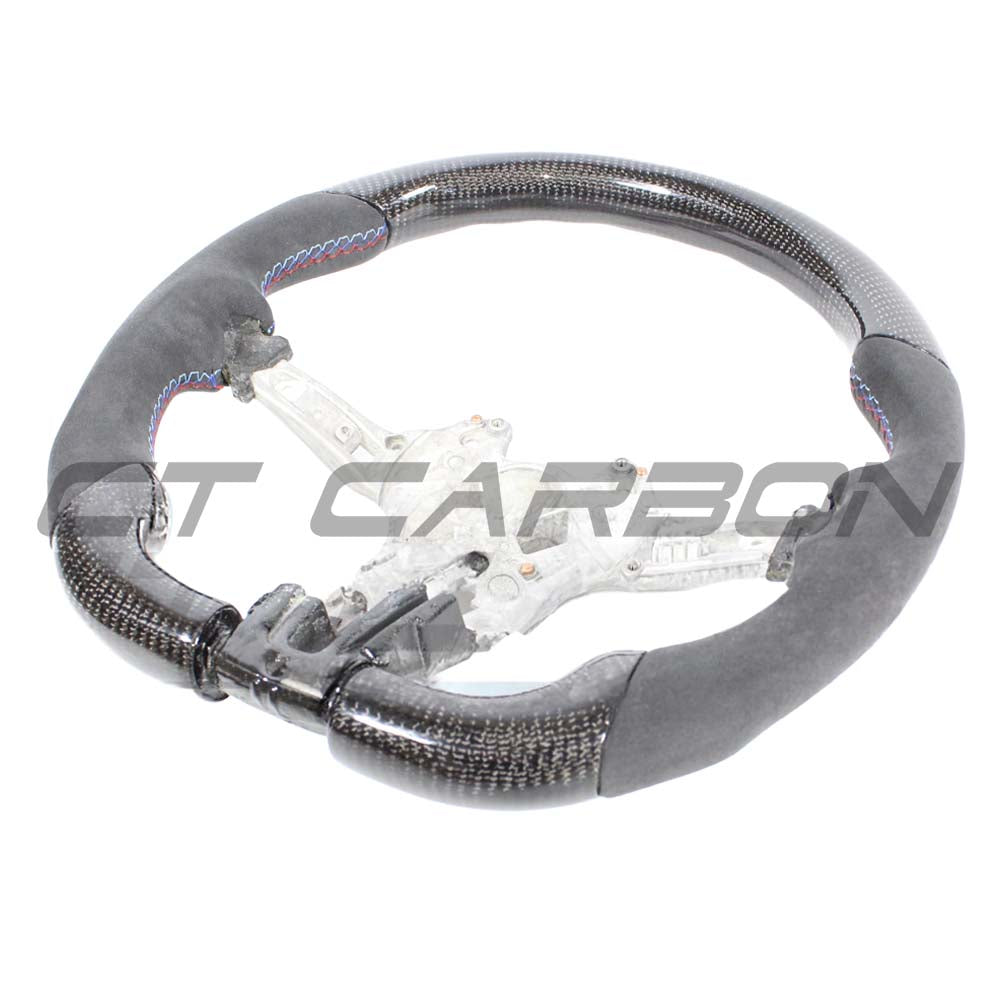 BMW Fxx Carbon Fibre / Alcantara Flat Bottom Steering Wheel - view 3