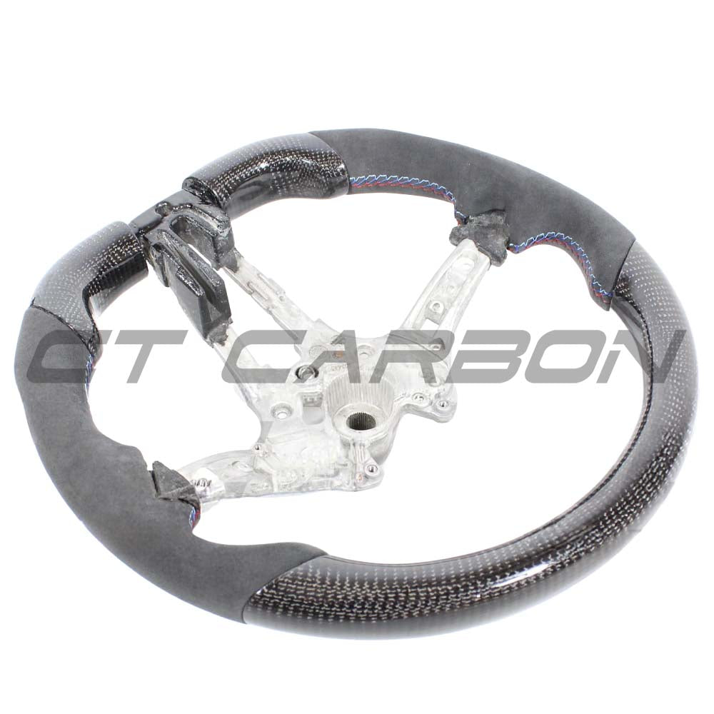 BMW Fxx Carbon Fibre / Alcantara Flat Bottom Steering Wheel - view 4