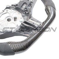 BMW Gxx M2,M3,M4 1,2,3,4 Series Carbon Fibre / Alcantara Flat Bottom Steering Wheel With Heating - view 3