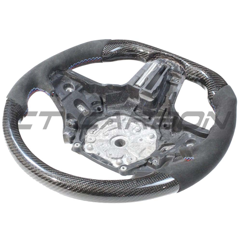 BMW Gxx M2,M3,M4 1,2,3,4 Series Carbon Fibre / Alcantara Flat Bottom Steering Wheel With Heating - view 4
