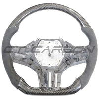 BMW Gxx M2,M3,M4 1,2,3,4 Series Carbon Fibre / Alcantara Flat Bottom Steering Wheel With Heating - view 2