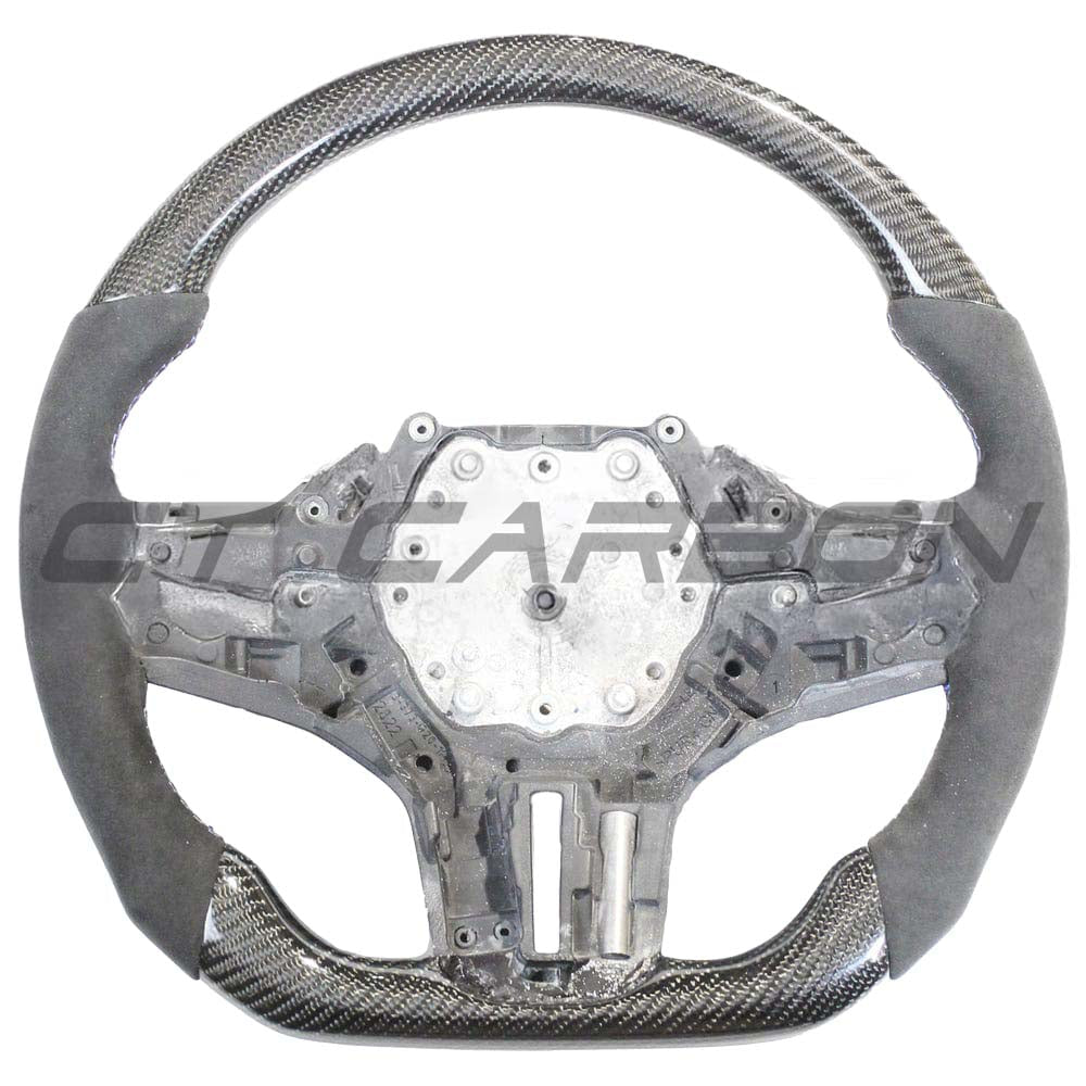 BMW Gxx M2,M3,M4 1,2,3,4 Series Carbon Fibre / Alcantara Flat Bottom Steering Wheel With Heating - view 2