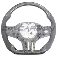 BMW Gxx Carbon Fibre / Alcantara Flat Bottom Custom Steering Wheel - view 2