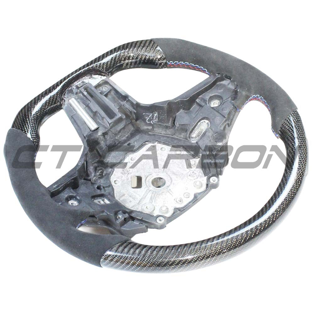 BMW Gxx M2,M3,M4 1,2,3,4 Series Carbon Fibre / Alcantara Flat Bottom Steering Wheel With Heating - view 6