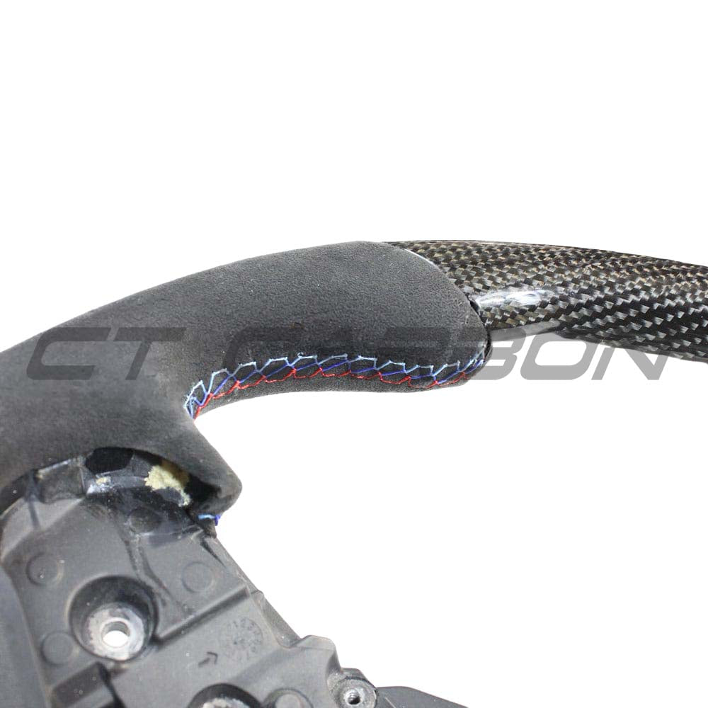 BMW Gxx M2,M3,M4 1,2,3,4 Series Carbon Fibre / Alcantara Flat Bottom Steering Wheel With Heating - view 5