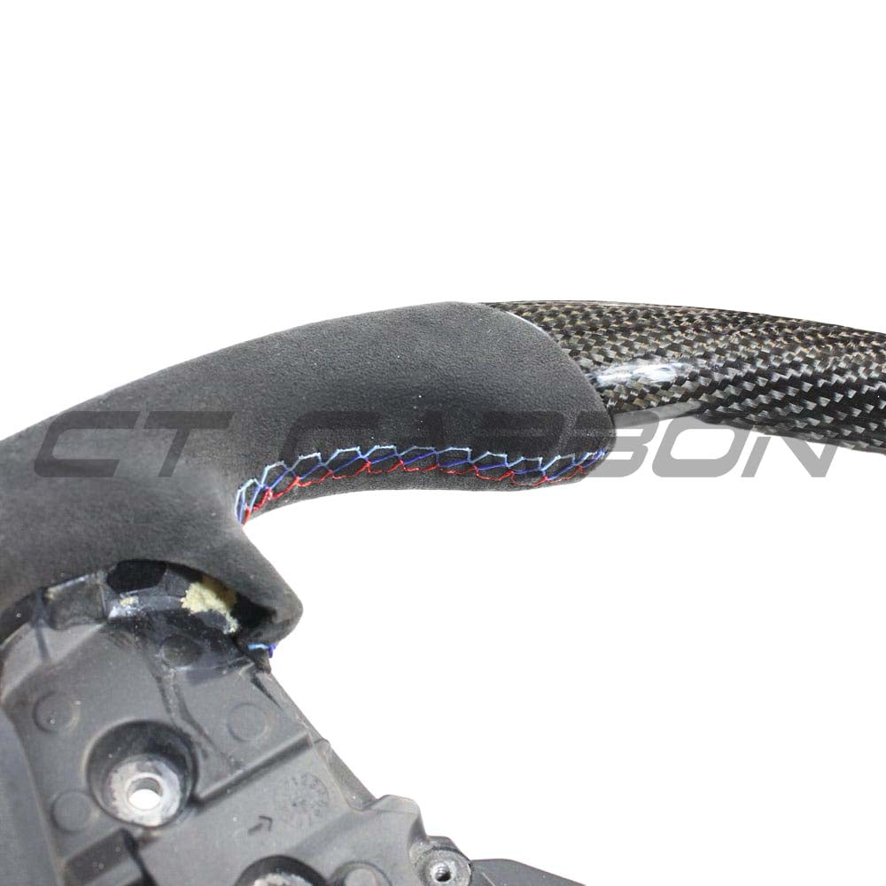 BMW Gxx Carbon Fibre / Alcantara Flat Bottom Custom Steering Wheel - view 5