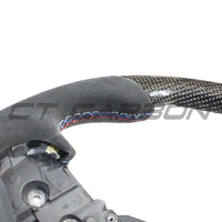 BMW Gxx Carbon Fibre / Alcantara Flat Bottom Custom Steering Wheel - view 5