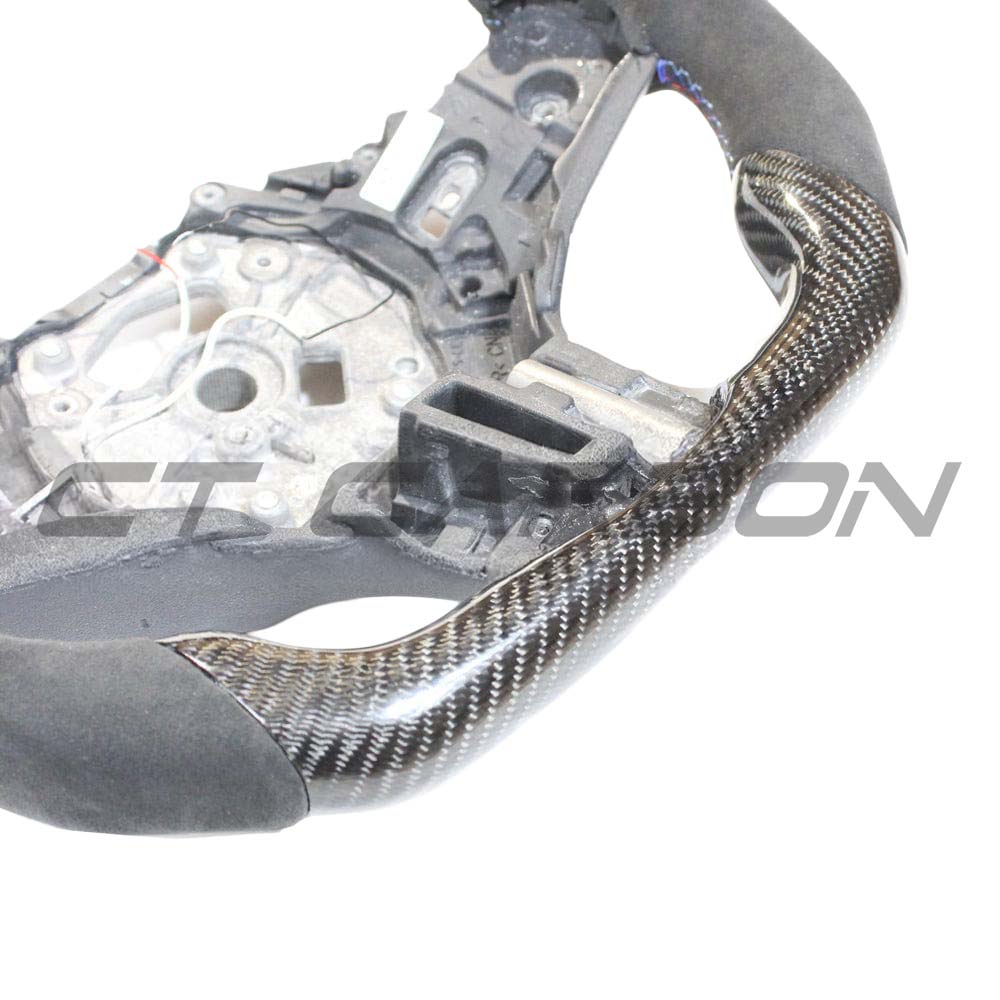 BMW Gxx M2,M3,M4 1,2,3,4 Series Carbon Fibre / Alcantara Led Flat Bottom Steering Wheel With Heating - view 5