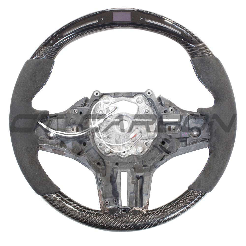 BMW Gxx M2,M3,M4 1,2,3,4 Series Carbon Fibre / Alcantara Led Steering Wheel - view 2