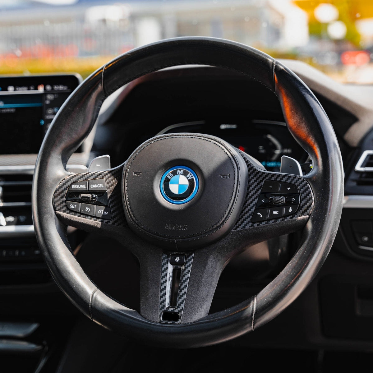BMW G Series M Sport Carbon Fibre Alcantara Steering Wheel Trim by FORM | Forge Automotive