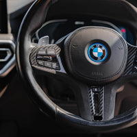 BMW G Series M Sport Carbon Fibre Alcantara Steering Wheel Trim by FORM | Forge Automotive