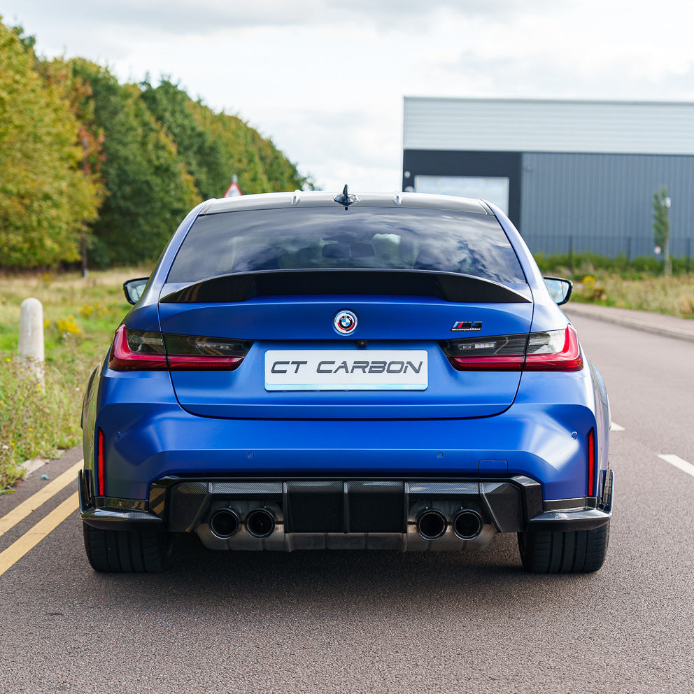 BMW G80 M3 & G20 3 Series Carbon Fibre Spoiler - CT Design V2 - view 2