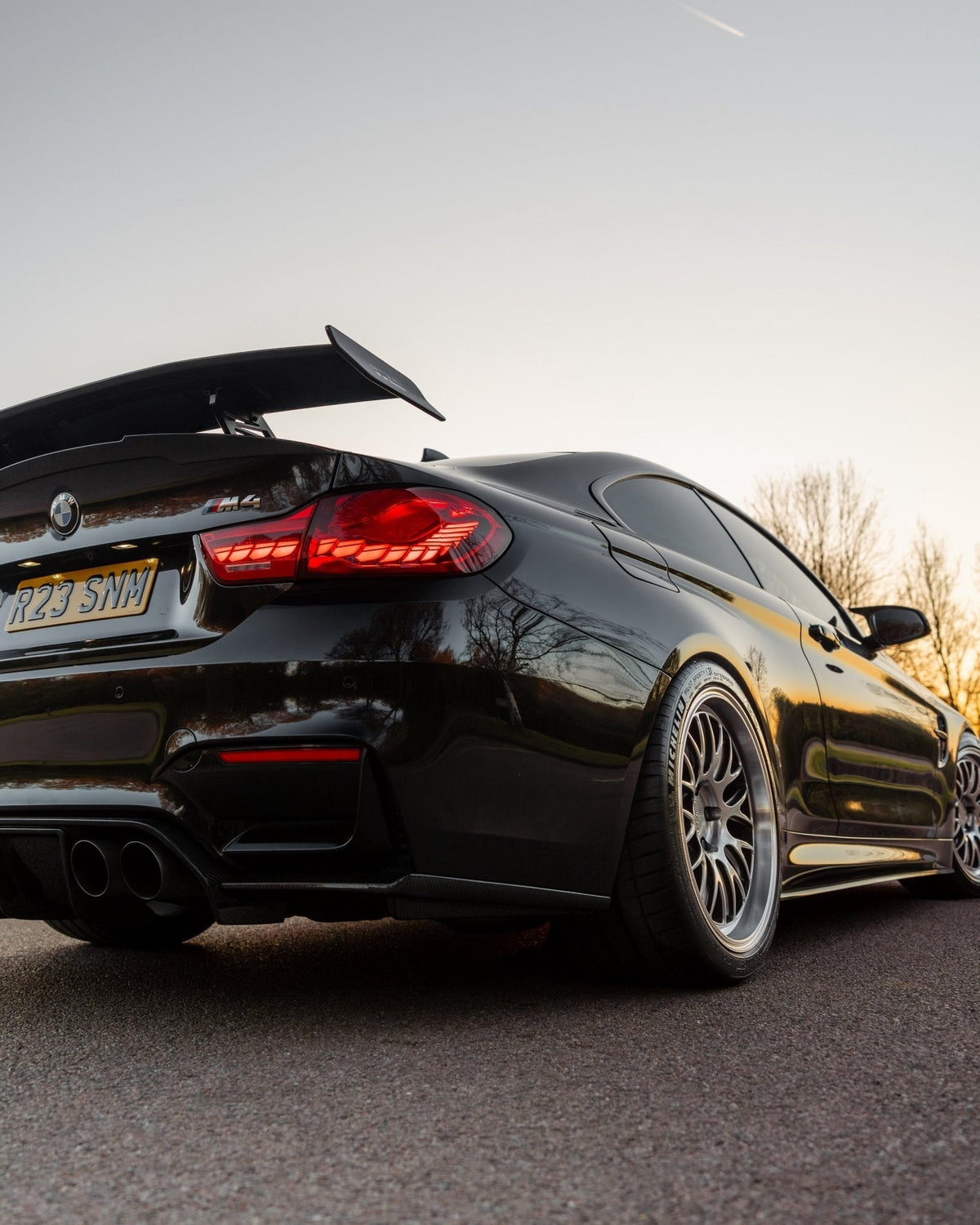 TR87 V2 Pre-Preg Carbon Fibre Rear Wing for Flat Boot Lids by TREVORA | Forge Automotive